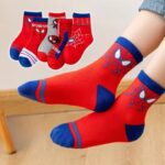 5-pairs-of-cartoon-red-spider-cute-man-childrens-socks-boys-socks-sku-4257-67cc3d138d804