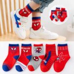 5-pairs-of-cartoon-red-spider-cute-man-childrens-socks-boys-socks-sku-4257-67cc3d138d804