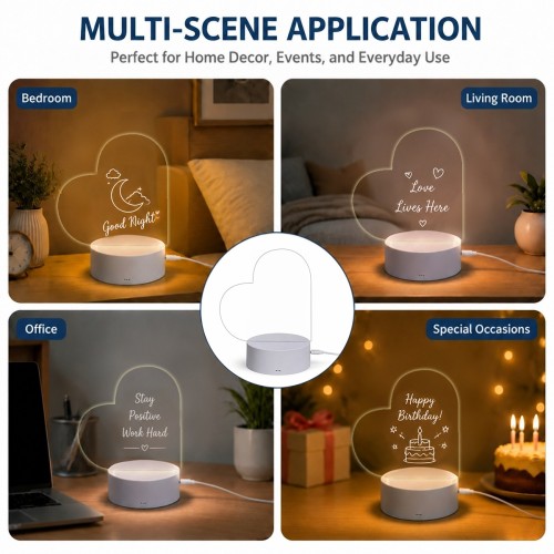 Custom Night Light Acrylic LED Love Lamp - Image 5