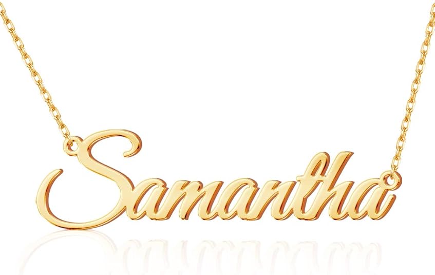 18K Gold Plated Nameplate Customized Jewelry Gift for Women