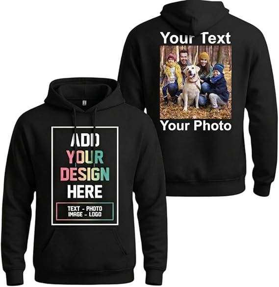 Custom Hoodies for Men Women With Logo Text Photo Gifts
