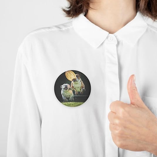 Custom Pins Design Your Own Text Name Photo Logo Personalized Black Pinback Buttons Custom Gifts - Image 4