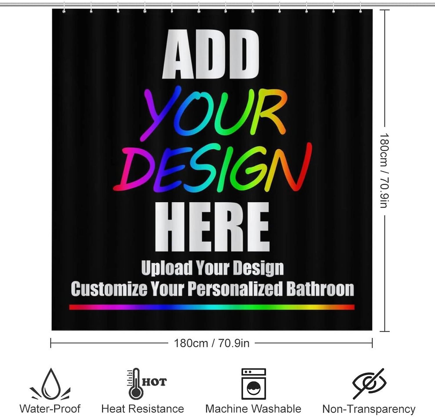 4 Piece Suit Custom Shower Curtain Set - Image 3