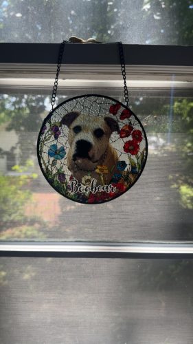Personalized Stained Glass Pet Photo Suncatcher photo review