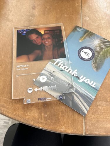 Custom Music Plaque - Personalized Acrylic Song Plaque/Glass Album Cover/Present for Girlfriend - Customized Music Sign - Long Distance Gifts - Couple Present for Her/Him/Boyfriend photo review