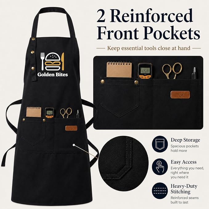Custom Apron with Photo Logo Text - Image 5