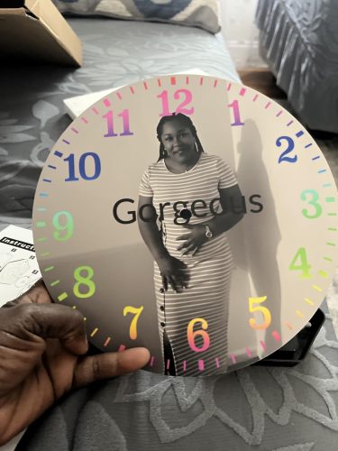 Custom Wall Clocks Personalized Your Photo Text Name photo review