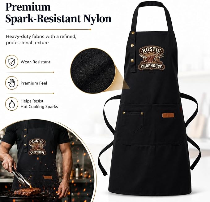 Custom Apron with Photo Logo Text - Image 4