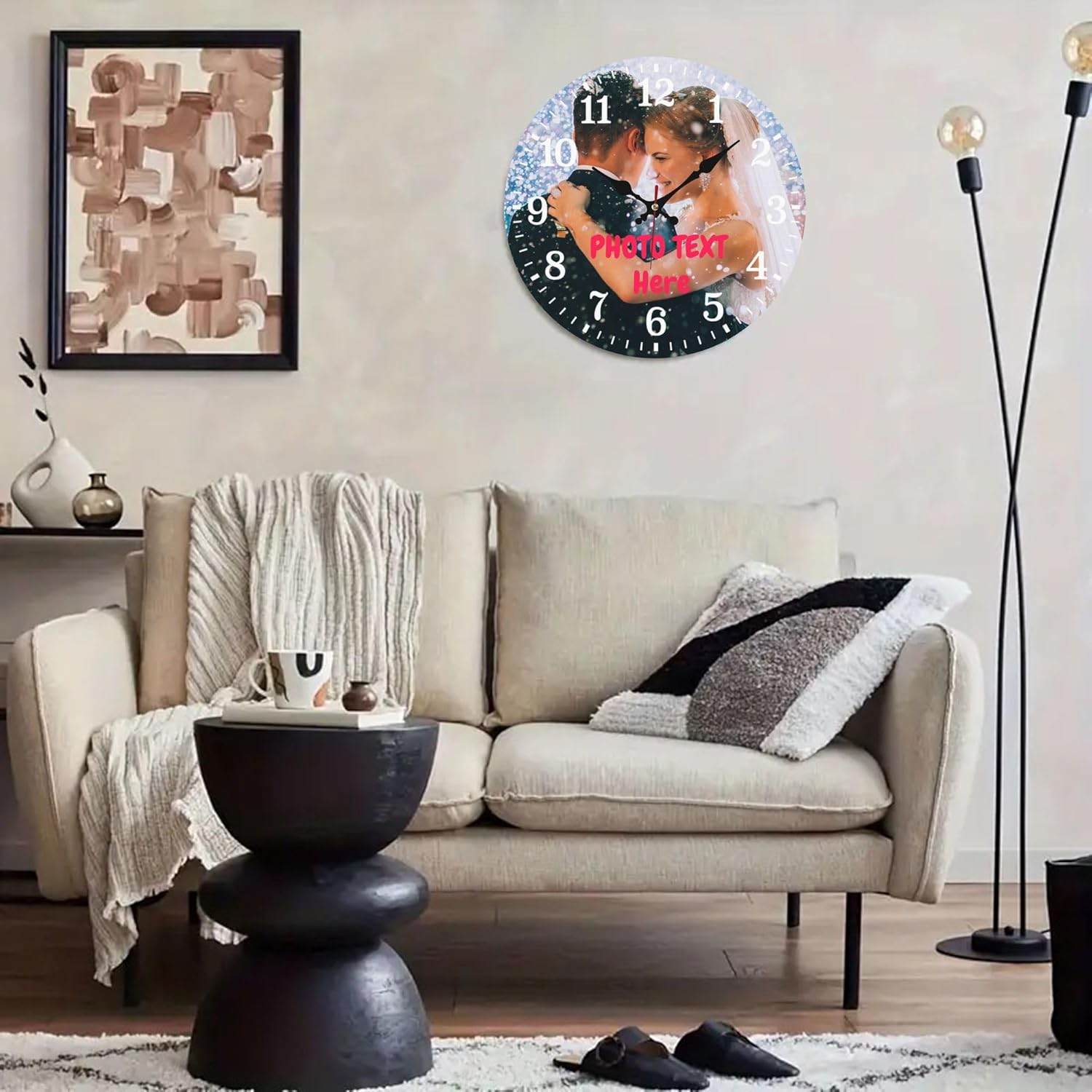 Custom Wall Clocks Personalized Your Photo Text Name - Image 2