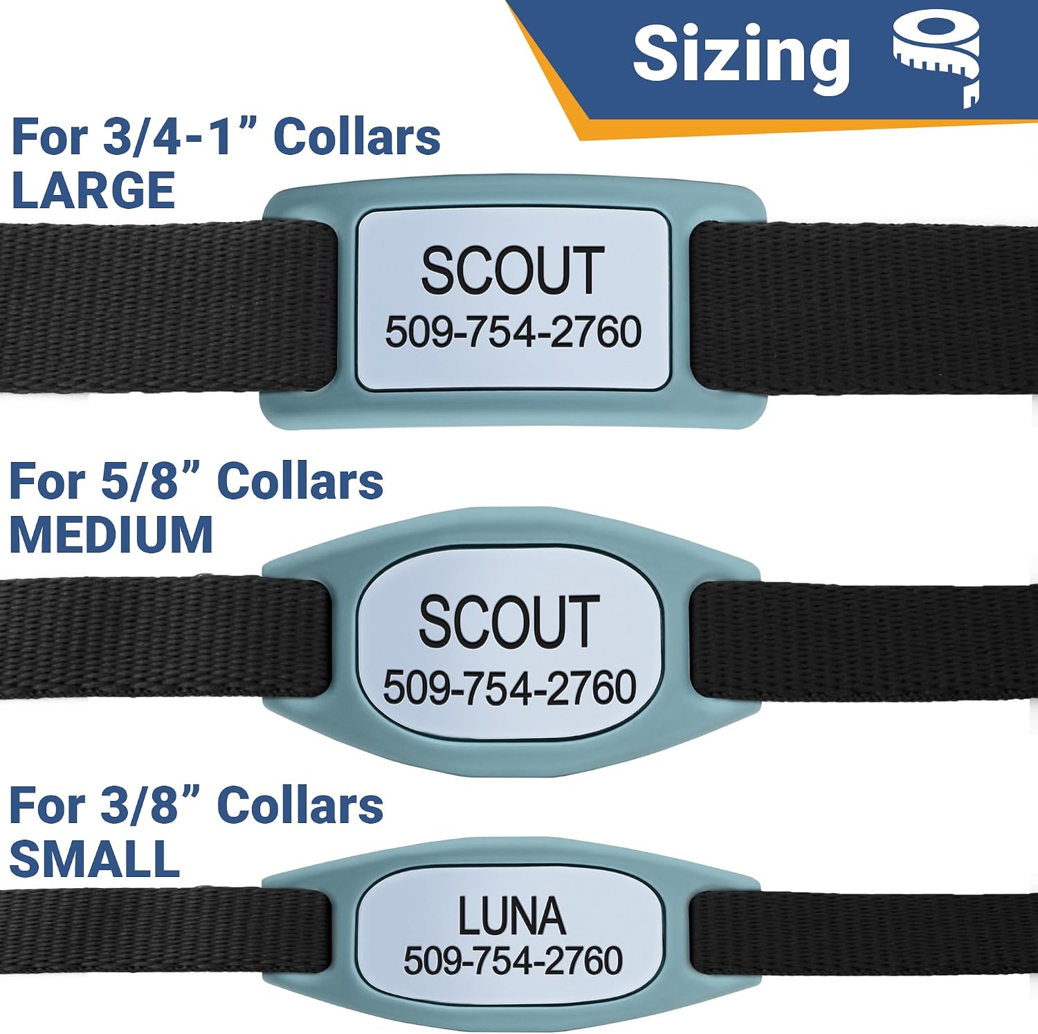 Personalized Engraved Silicone and Cat Name Pet ID Tags - Image 6