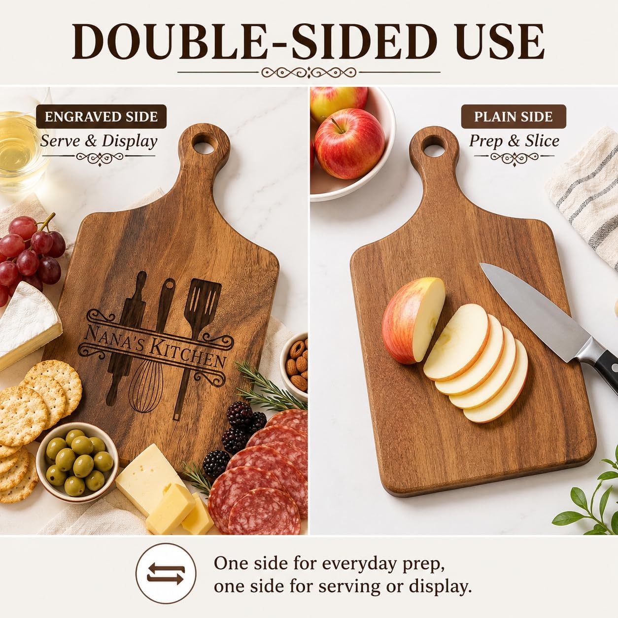 Custom Cutting Boards with Handle - Image 3