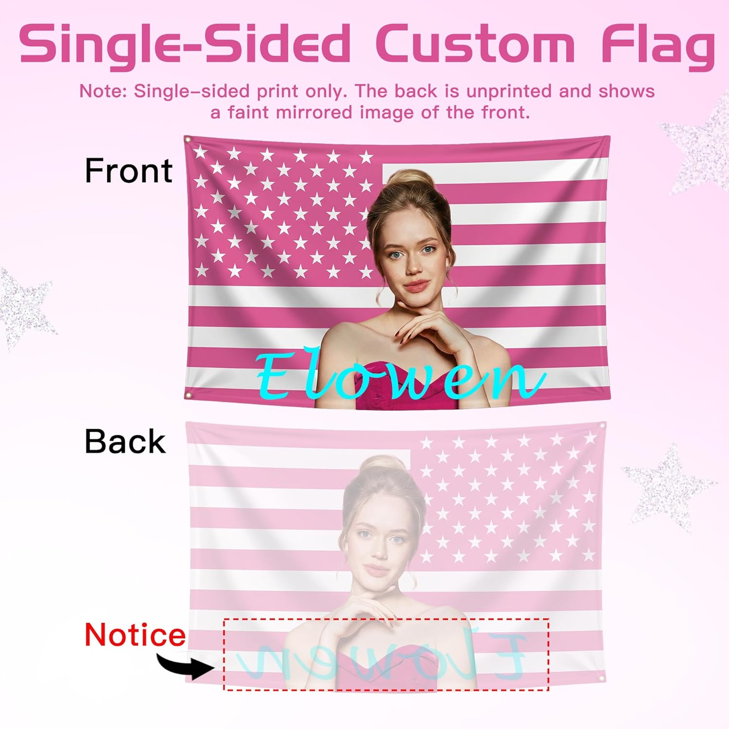 Custom American Tapestry Flag with Picture - Image 6