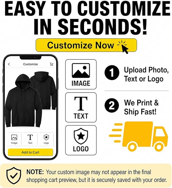 Custom Hoodies for Men Women With Logo Text Photo Gifts - Image 2