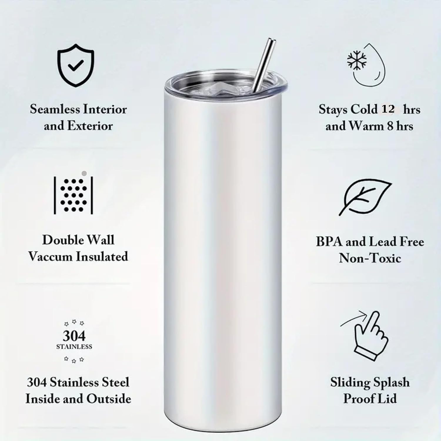 Custom 20 oz Stainless Steel Tumbler - Image 2