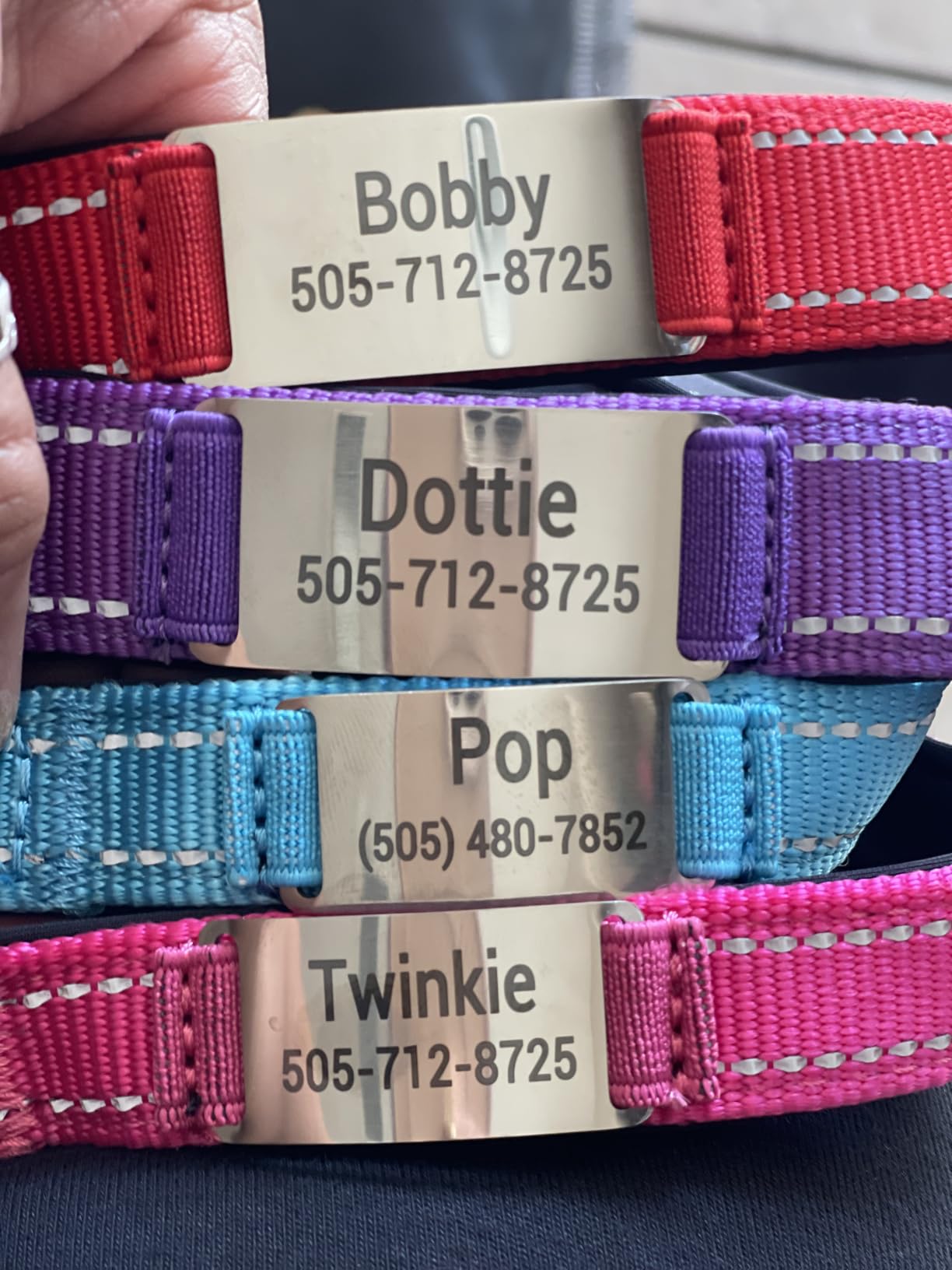 Custom Reflective stitching nylon dog collar photo review