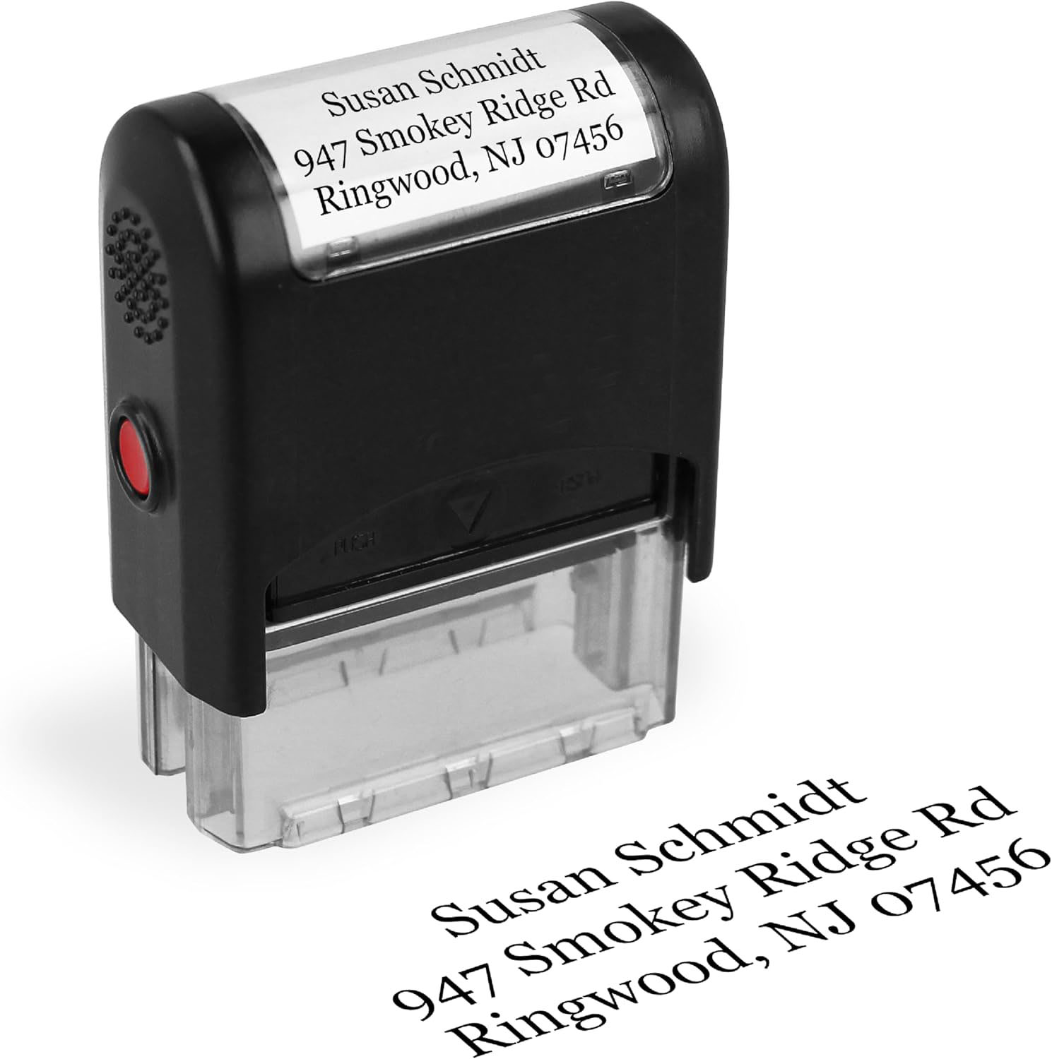 Custom Stamp – Clear & Crisp Impressions – Personalized Self-Inking Rubber Stamp – Use for Address Stamp and More