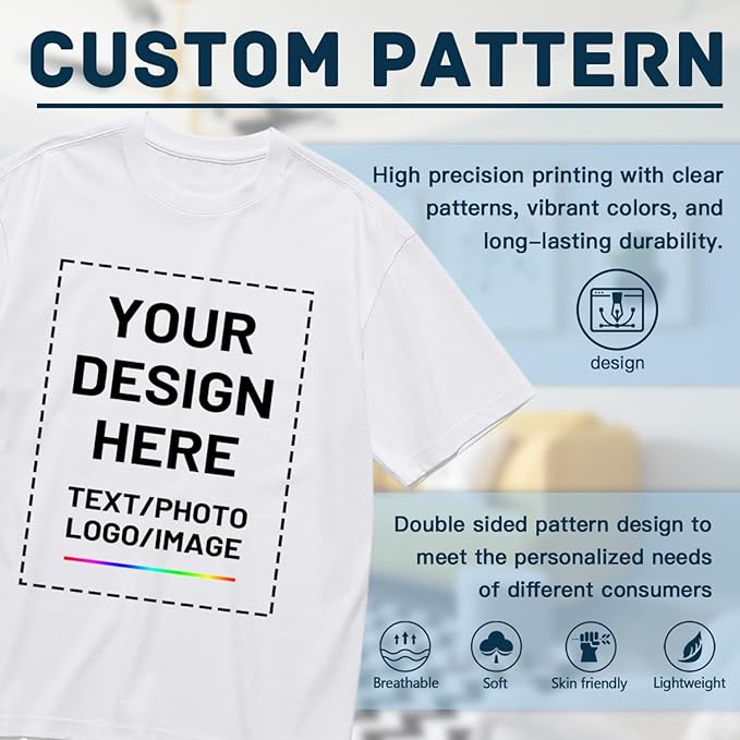 Custom T-Shirt with Your Image for Men, Women and Kids - Image 3