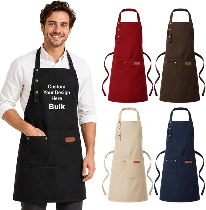 Custom Apron with Photo Logo Text