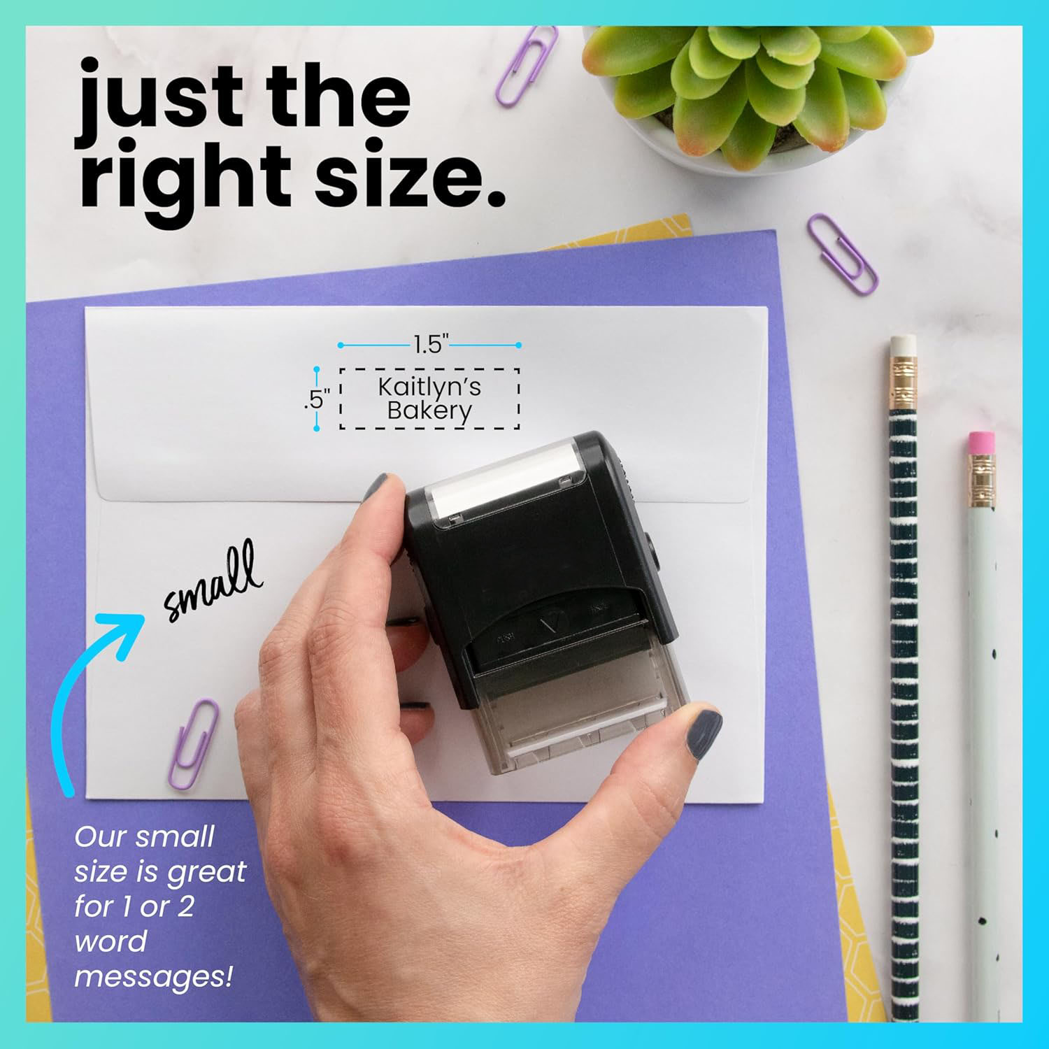 Custom Stamp – Clear & Crisp Impressions – Personalized Self-Inking Rubber Stamp – Use for Address Stamp and More - Image 3