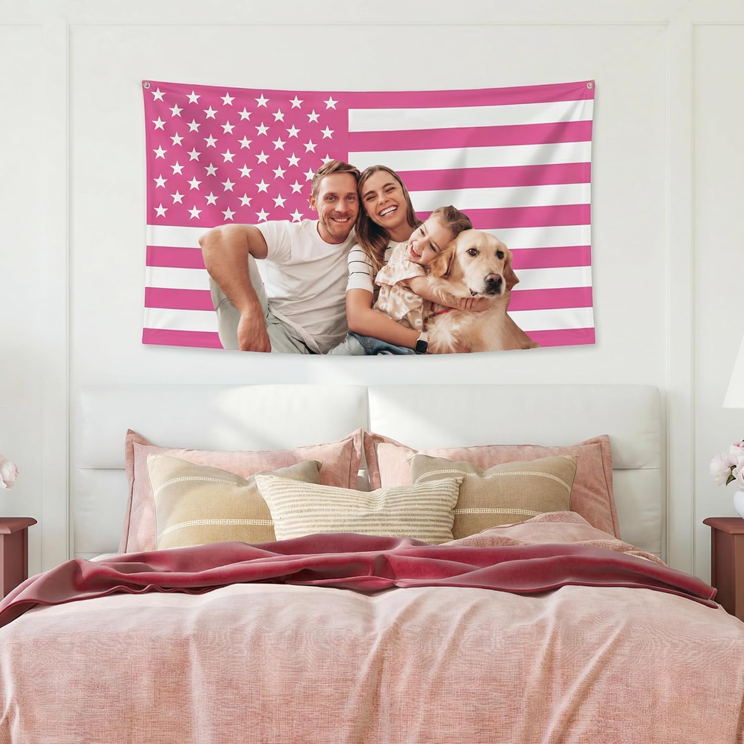Custom American Tapestry Flag with Picture - Image 4