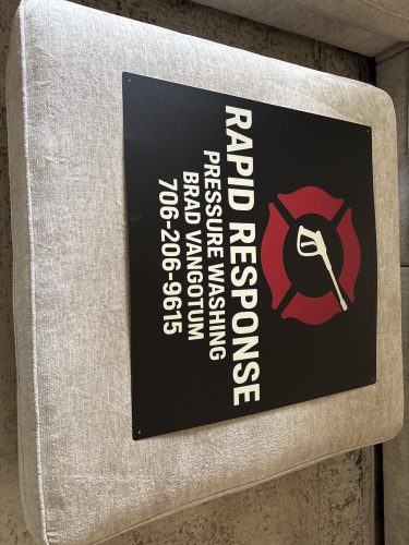 Custom Sign Outdoors - Personalized Metal Aluminum Sign 8x8 Inch Round photo review