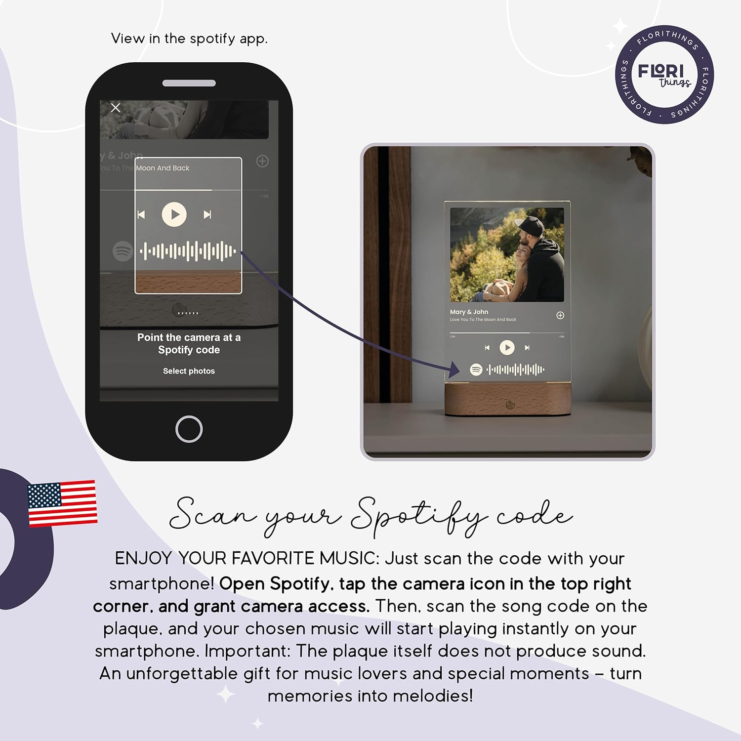 Custom Music Plaque - Personalized Acrylic Song Plaque/Glass Album Cover/Present for Girlfriend - Customized Music Sign - Long Distance Gifts - Couple Present for Her/Him/Boyfriend - Image 4