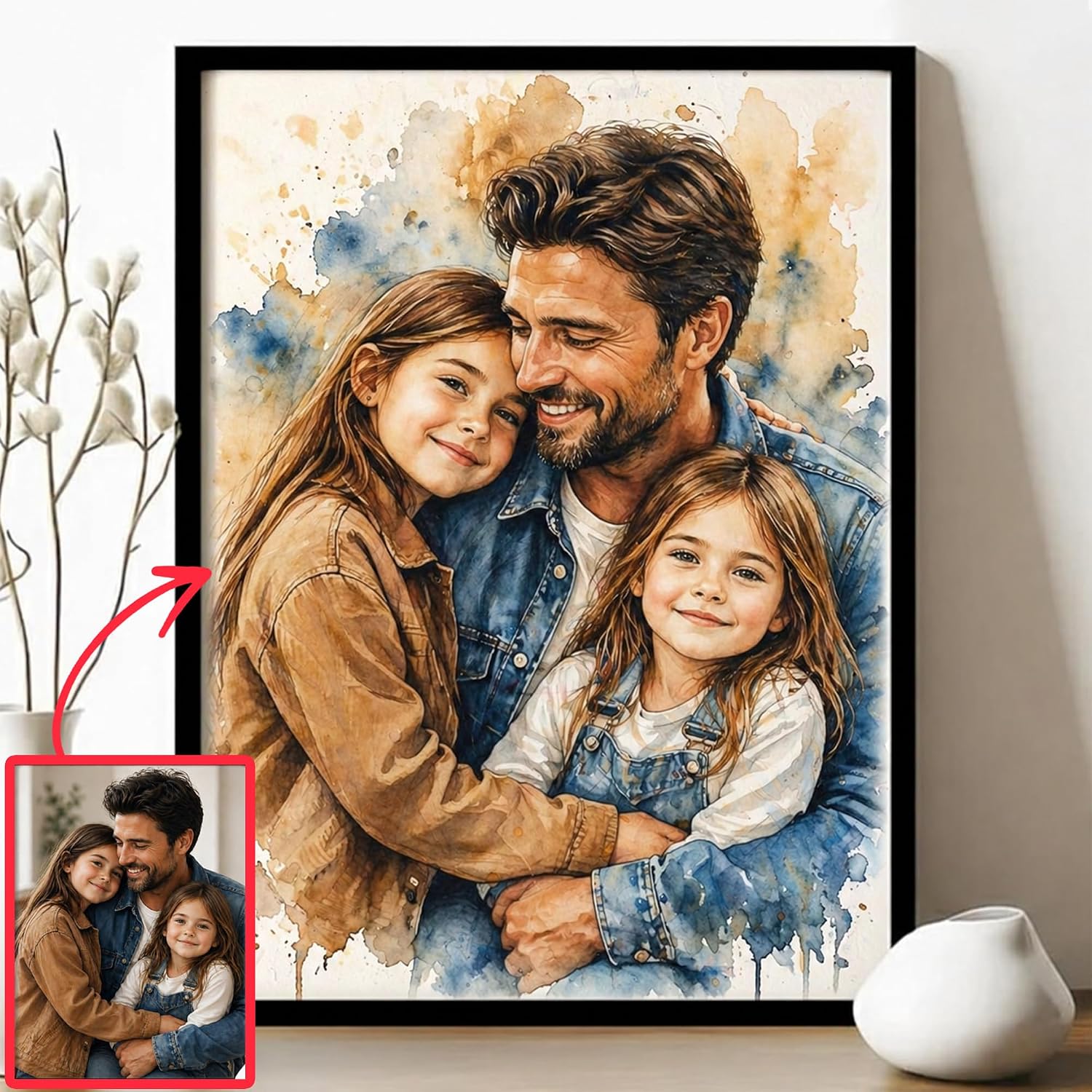 Personalized Family Portrait Wall Art - Image 5