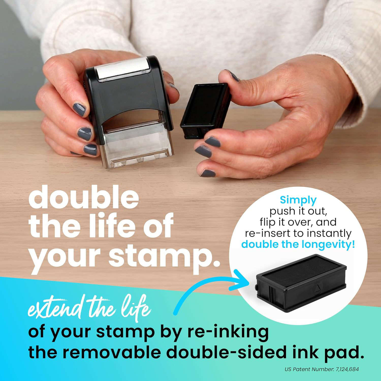 Custom Stamp – Clear & Crisp Impressions – Personalized Self-Inking Rubber Stamp – Use for Address Stamp and More - Image 4