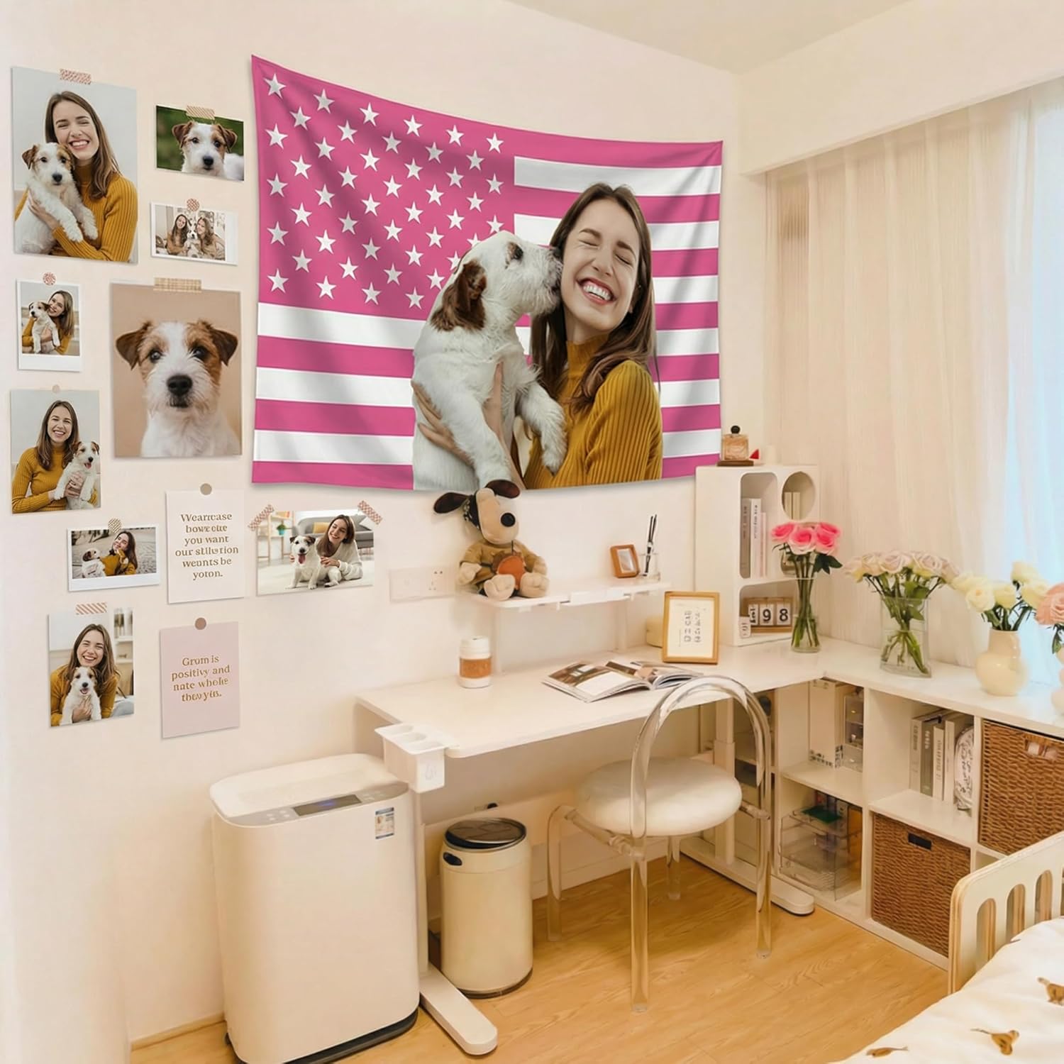 Custom American Tapestry Flag with Picture - Image 5