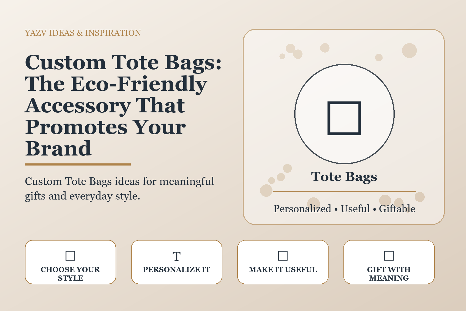 Custom Tote Bags: The Eco-Friendly Accessory That Promotes Your Brand