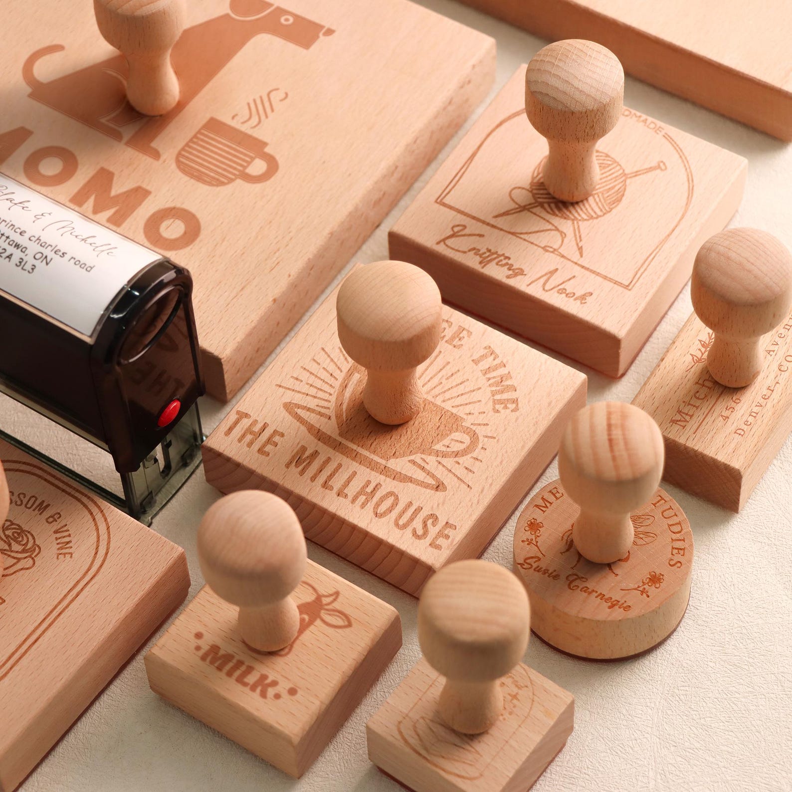 Custom Logo Stamp - for Small Business Stamp, Personalized Small Business Packaging Stamps, Book Stamp, Wedding Stamp, Small Business Gift - Image 2