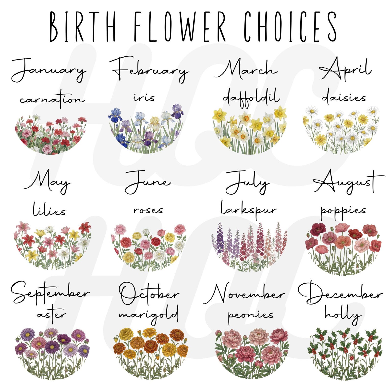 Personalized Watercolor Birth Month Flower Ring Trinket Dish | Birthday Jewelry Dish | Wedding Bridesmaid Gift - Image 4