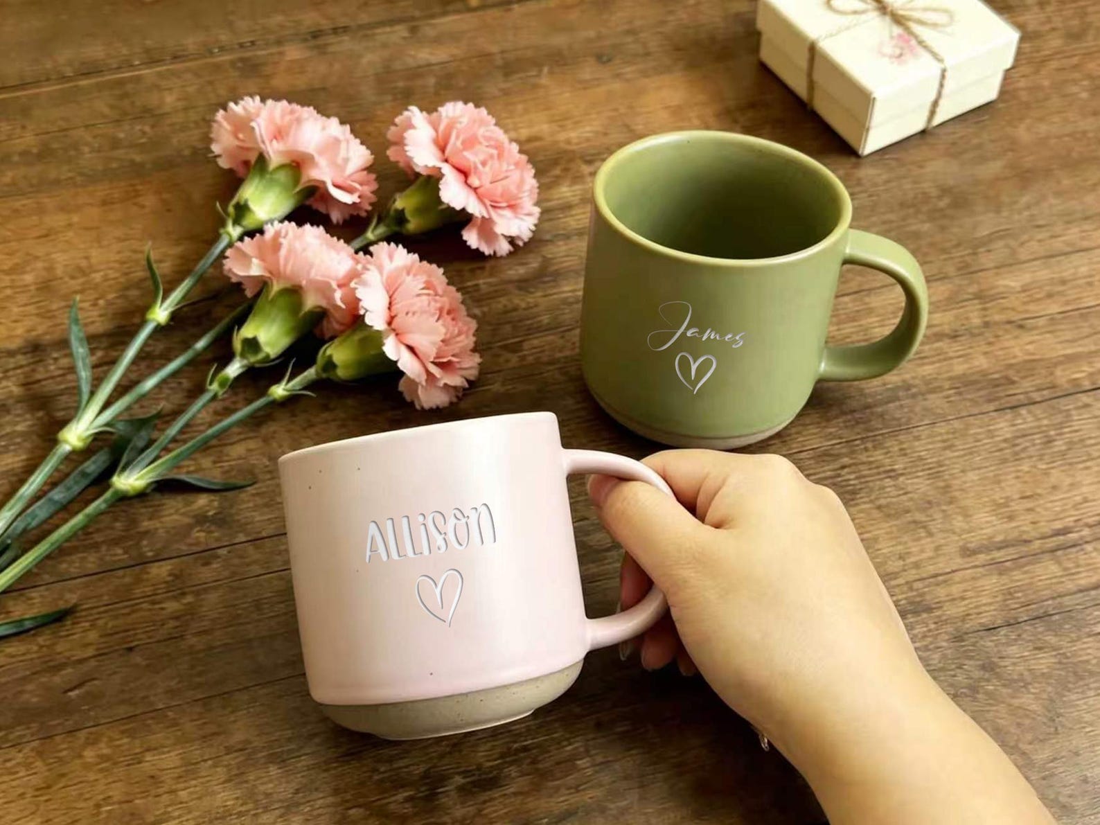 Custom Engraved Ceramic Coffee Mug Personalized Gift for Mom Mother's Day Present, Unique Text Cup Keepsake Gift for Her Holiday, Custom Mug - Image 4