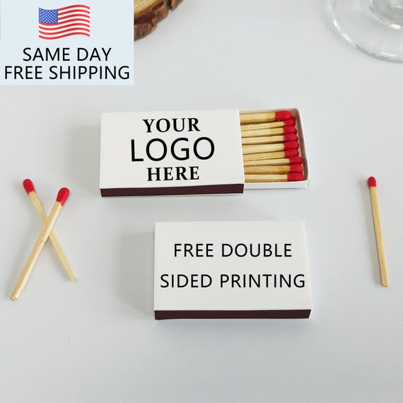 Custom Logo Matchboxes – Personalized Safety Matchebooks | Wedding Favors, Restaurant & Bar Branding, Corporate Events (Bulk)