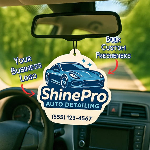500-1000pcs Bulk Custom Business Logo Air Freshener, Custom Brand Air Freshener For Business, Custom Promotional Air Freshener With Logo