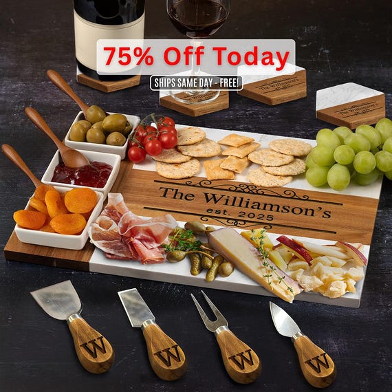 Personalized Cheese Board Wedding Gift, Custom Charcuterie Board Housewarming Gift, Unique Hostess New Home Couple Gift, Bridal Shower Gift