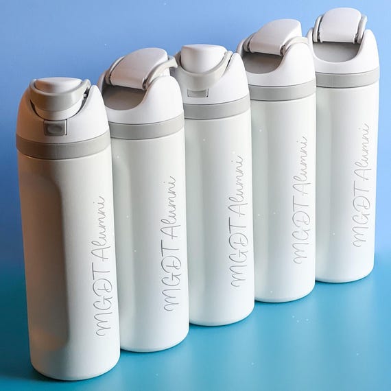 Custom Tumbler 24 oz Engraved Sip Dupe Water Bottle 30 oz for Staff Appreciation Swag Corporate Gift Bulk Personalized Business Logo Thermos