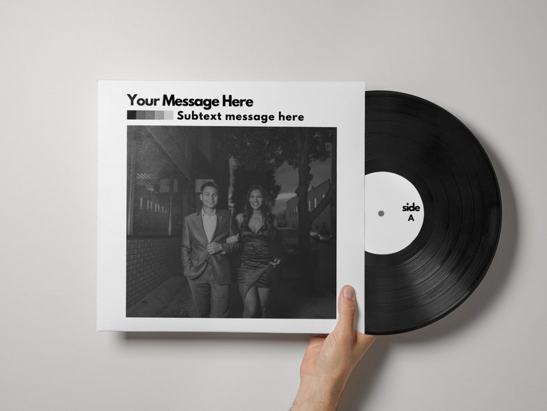 Custom Vinyl Record Mixtape | Personalized 12" LP with Photo - Image 2