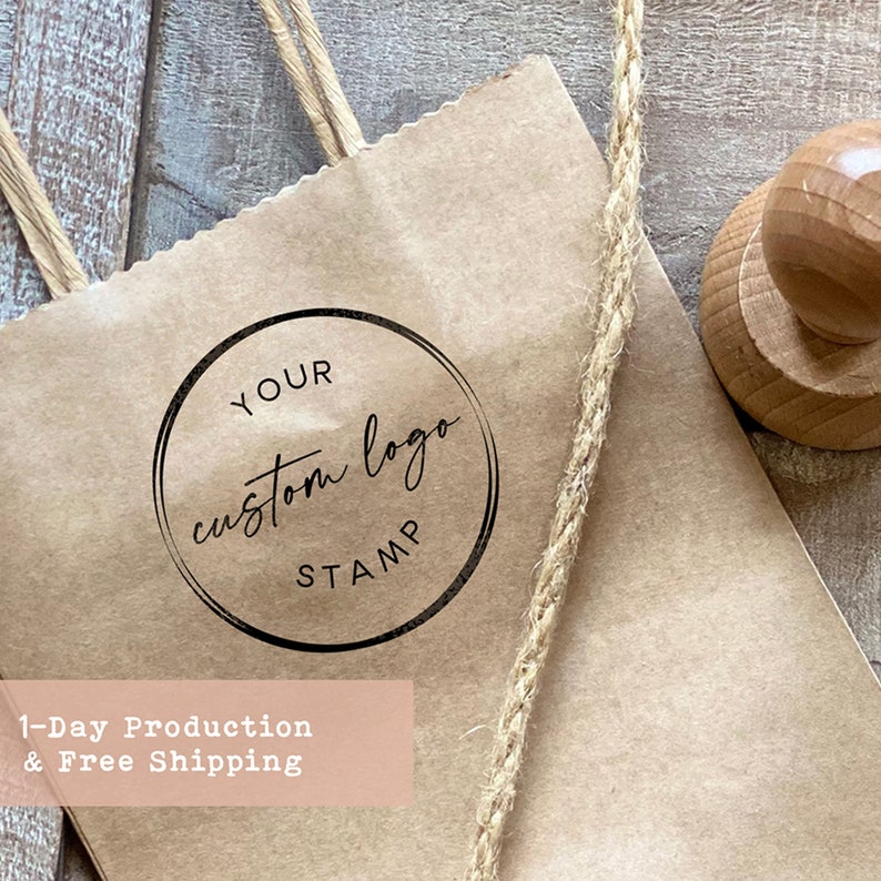 Custom Logo Stamp, Business Branding, Self-Inking or Wood