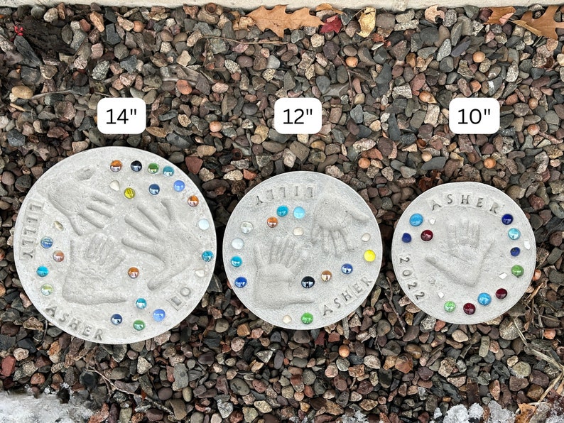 DIY Personalized Garden Stone Kit – Handprint Garden Stone – Fathers Day Gift for Dad or Grandpa - Image 5