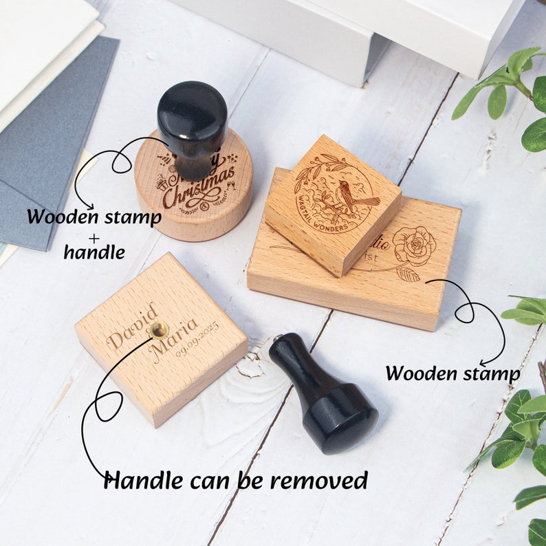 CUSTOM STAMP, Any Size/Design,Large stamp, Small stamp, personalised logo stamp. rubber stamp, business stamp, book stamp, wedding stamp. - Image 3
