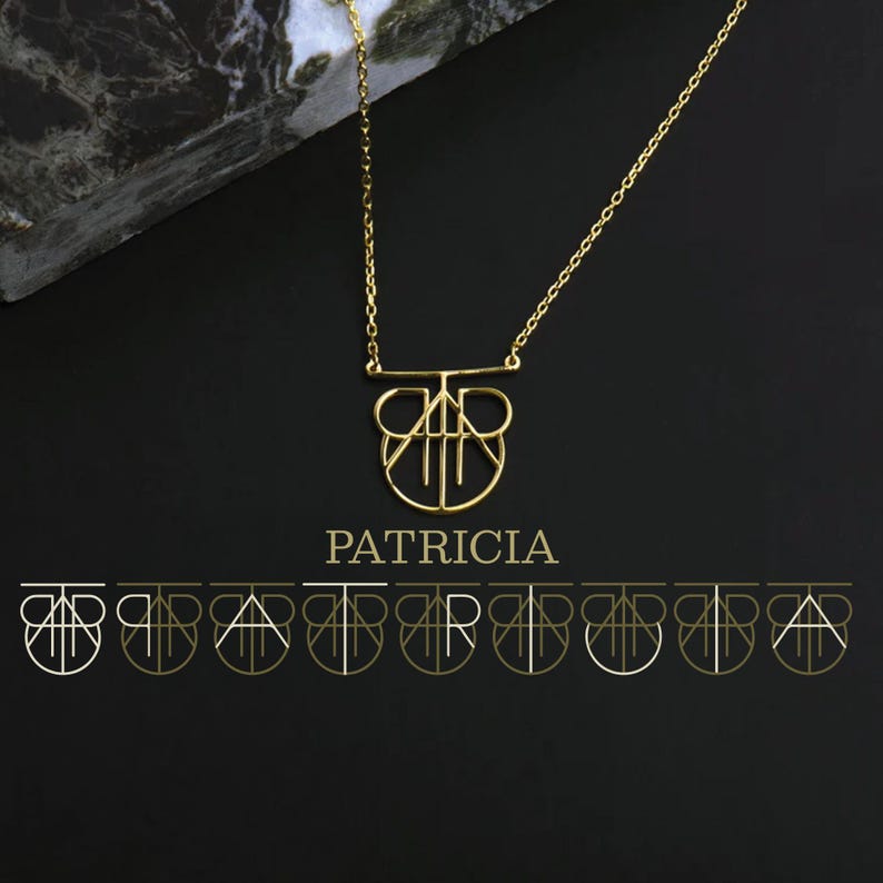 Unique Design Name Logo Necklace | Name Necklace Personalized gift for mom | Womens Style Necklace | Christmas Gifts for her - Image 5