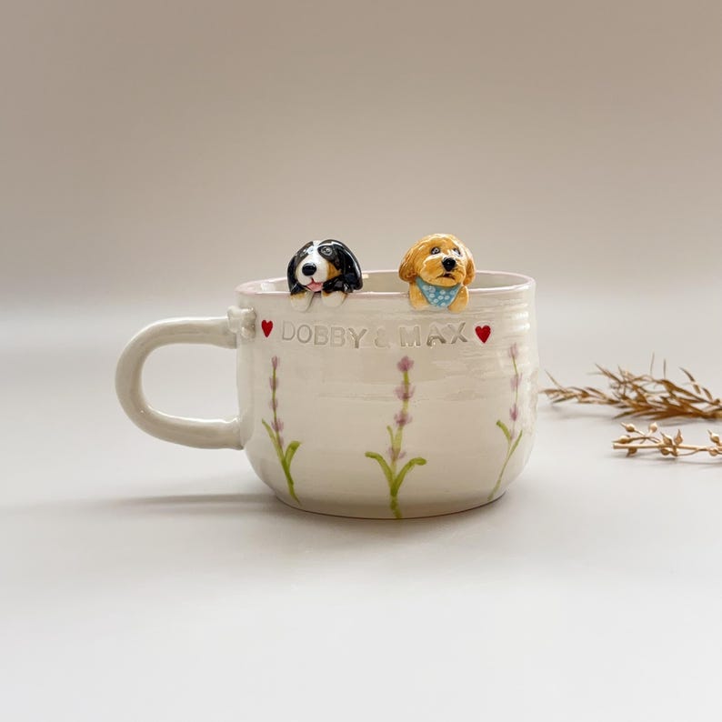 Personalized pet mug custom pet mug ceramic peekaboo mug/hidden animal coffee mug/Custom Cat and Dog Ceramic Mug/Gift For Dog Owner/dog mug - Image 3