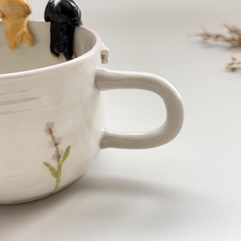 Personalized pet mug custom pet mug ceramic peekaboo mug/hidden animal coffee mug/Custom Cat and Dog Ceramic Mug/Gift For Dog Owner/dog mug - Image 6