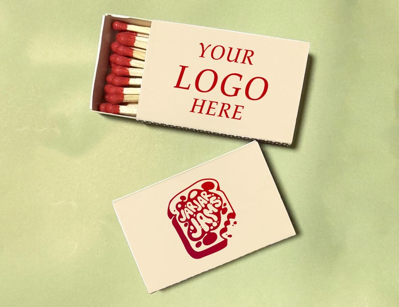 Personalized Matches, Custom Double-sided Logo Matchbox, Large Match Boxes, Custom Logo Matches, Custom Matchbooks, Matches for Business - Image 2