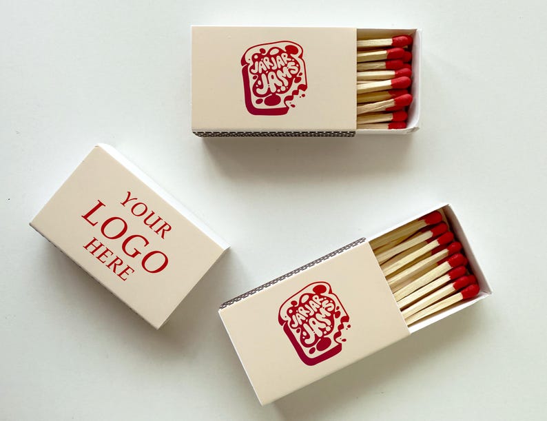 Personalized Matches, Custom Double-sided Logo Matchbox, Large Match Boxes, Custom Logo Matches, Custom Matchbooks, Matches for Business - Image 3