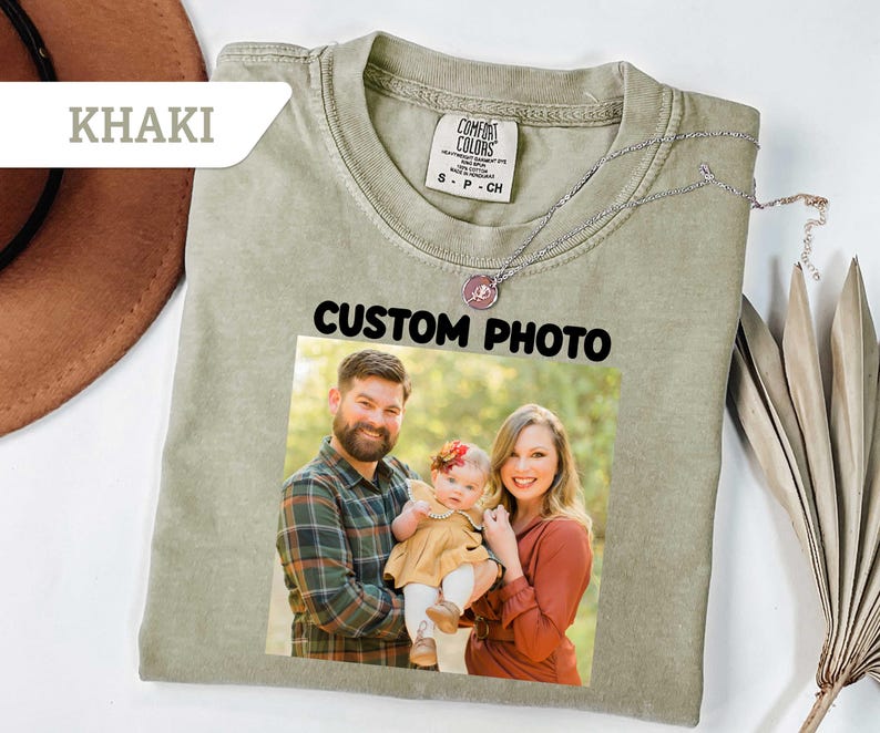 Comfort Colors®Custom Photo Shirt, Personalized T-Shirt, Custom Picture Tshirt, Your Photo Shirt, Family Picture Tee, Logo Image Shirts Gift - Image 3