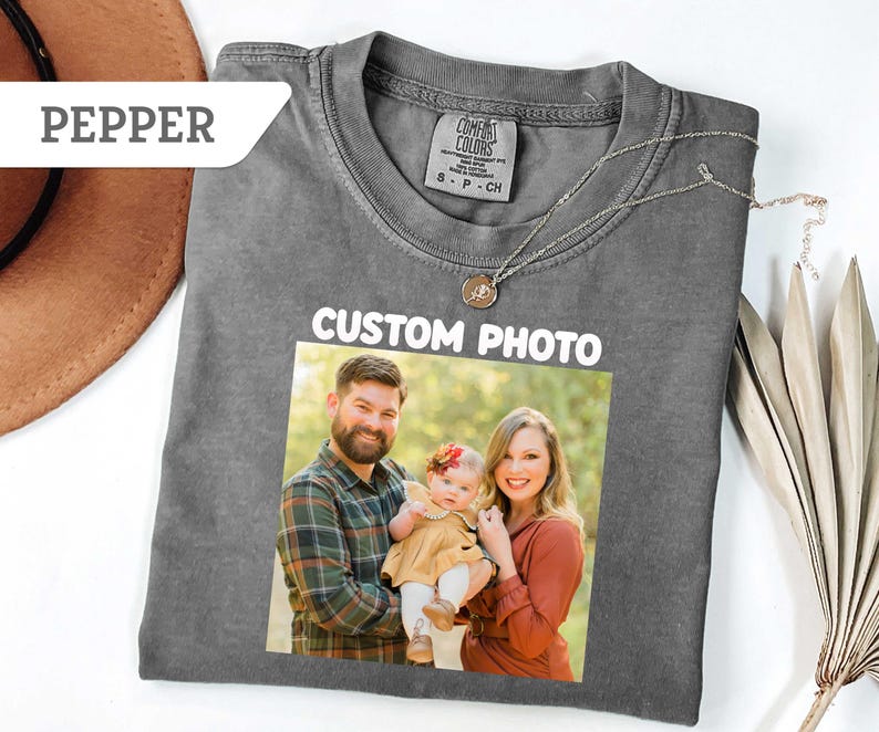 Comfort Colors®Custom Photo Shirt, Personalized T-Shirt, Custom Picture Tshirt, Your Photo Shirt, Family Picture Tee, Logo Image Shirts Gift