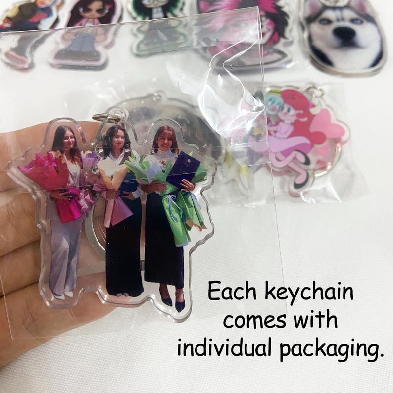 Custom Photo Keychain,Cat Picture Keychain,Custom Acrylic Charm,Logo Printing Keychain,Keychains,Family Photo Keychain,acrylic keychain,gift - Image 4