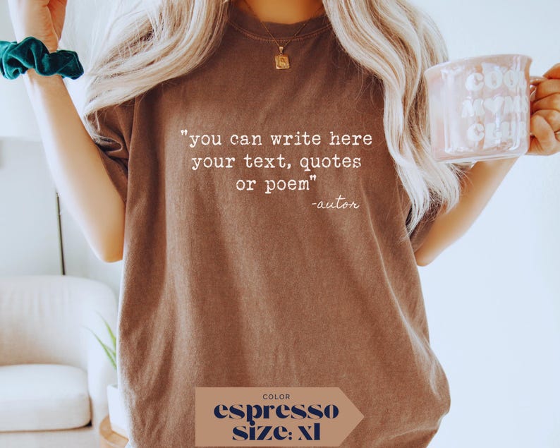 Comfort Colors Custom Text T-Shirt: Personalized Quote Short Sleeve Tee - Image 6